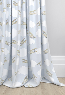 Flying Ace, Golden - Made to Measure Curtains